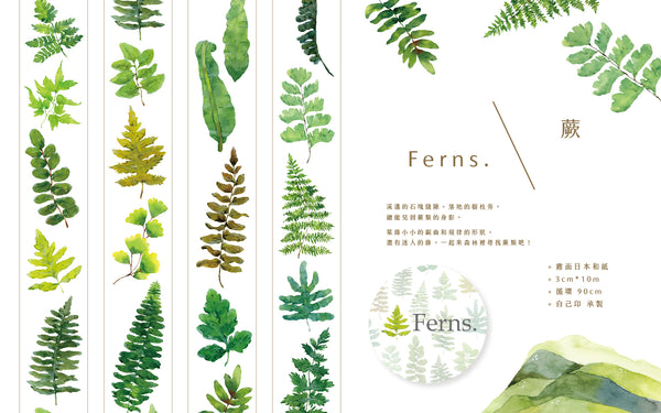 OURS Washi Tape: Ferns
