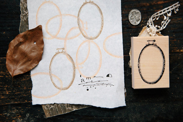 Ours Eclipse Embroidery Hoop Rubber Stamp