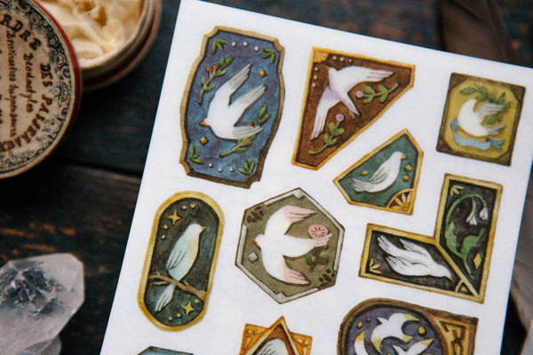OURS Birds Print-on Sticker