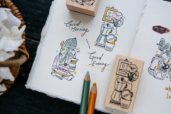 Ours Good Morning/Good Evening Stamp Set