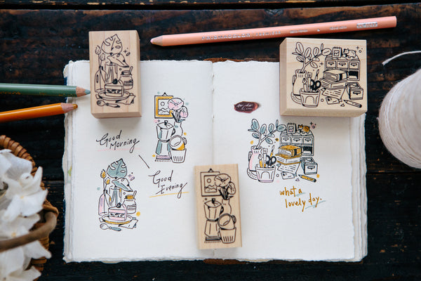 Ours Good Morning/Good Evening Stamp Set