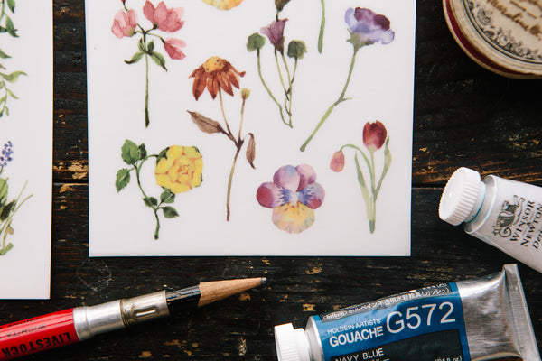 OURS Flowers Transfer Sticker