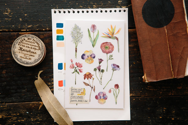 OURS Flowers Transfer Sticker