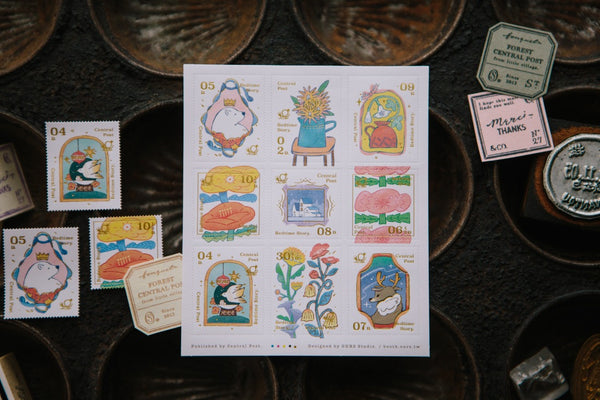OURS Bedtime Story Stamp Sticker