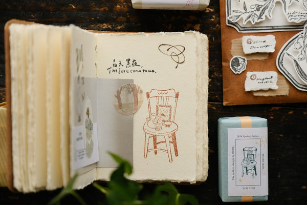 OURS On the Chair Rubber Stamp