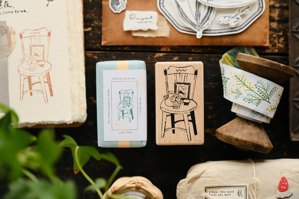 OURS On the Chair Rubber Stamp