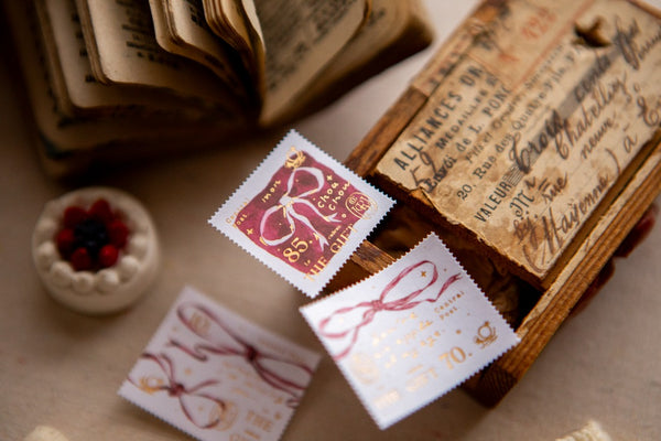 OURS Ribbon Bow Stamp Sticker